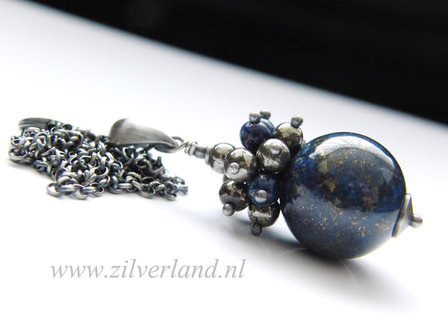 Edelstenen Ketting met Lapis Lazuli en Pyriet