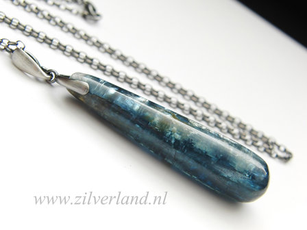 Sterling Zilveren Ketting met Kyaniet