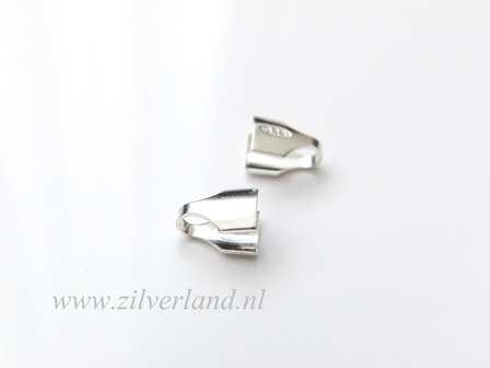 2 Stuks 5mm Sterling Zilveren Eindstuk