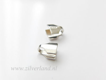 2 Stuks 6mm Sterling Zilveren Eindstuk