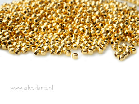 100 Stuks 1,8mm Sterling Zilveren Kralen- Verguld