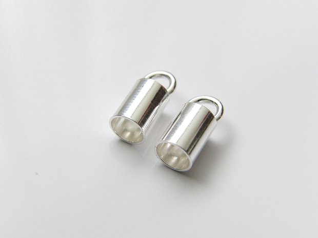 2 Stuks 4,5mm Sterling Zilveren Eindstuk