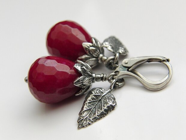 Zilveren Oorbellen met Jade