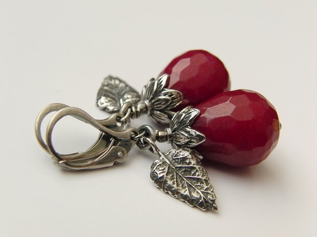 Zilveren Oorbellen met Jade