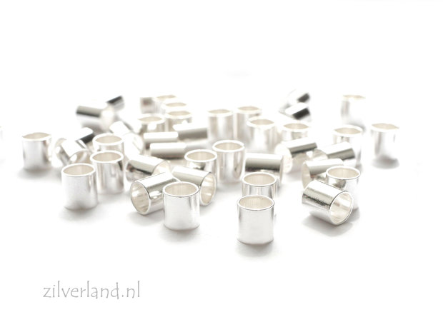 10 Stuks 4,3mm Sterling Zilveren Buiskralen
