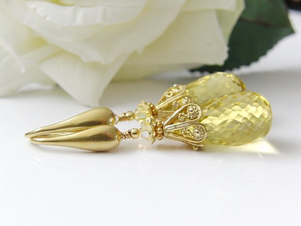 Zilveren Oorbellen met Beryl