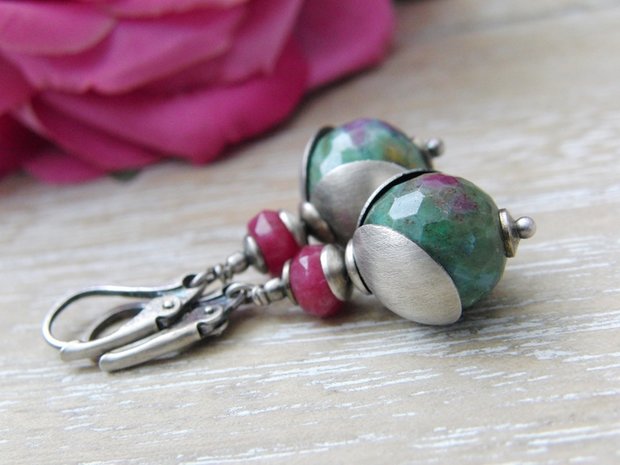 Edelstenen Oorbellen met Zoisiet "Hidden Treasures" 