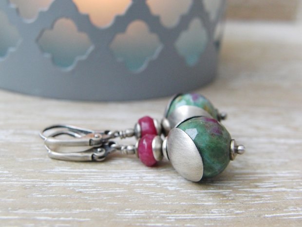 Edelstenen Oorbellen met Zoisiet "Hidden Treasures" 