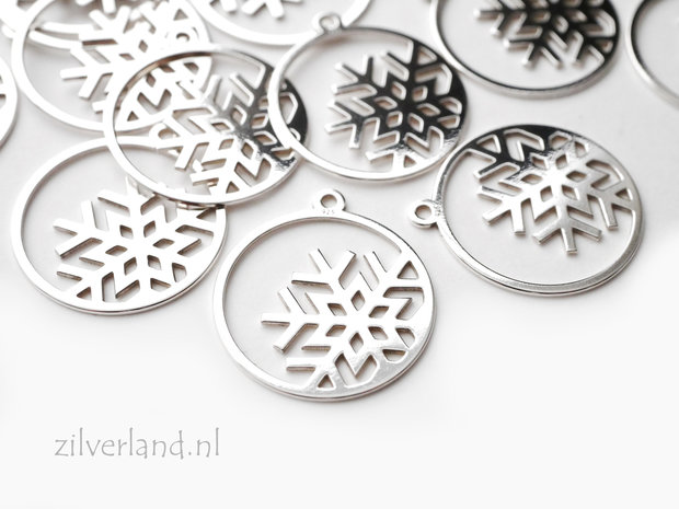 - Sterling Zilveren Hanger- Sneeuwvlok