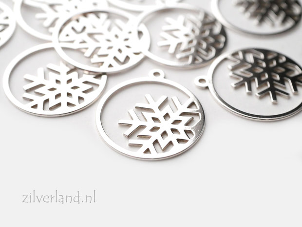 - Sterling Zilveren Hanger- Sneeuwvlok