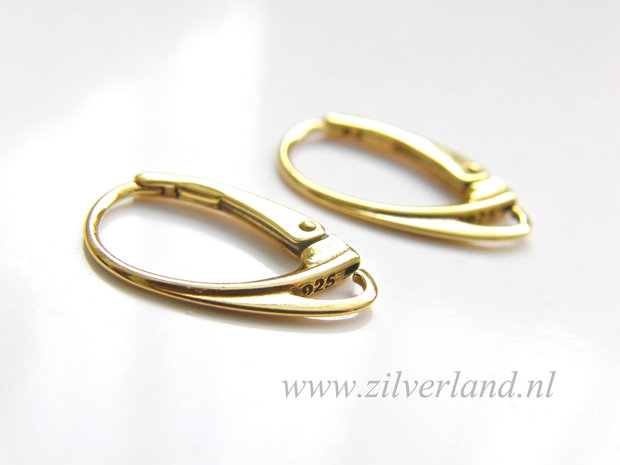 Sterling Zilveren Oorhaken- Verguld