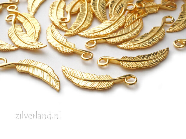 Sterling Zilveren Hanger- Veer Verguld