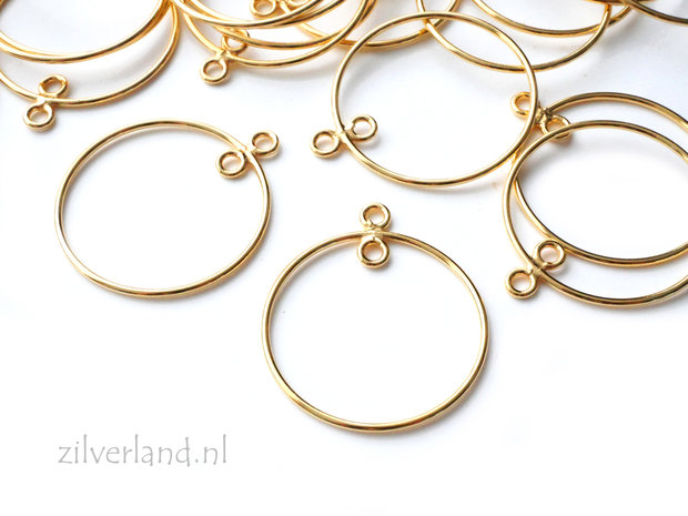 2 Stuks Sterling Zilveren Chandelier- Verguld