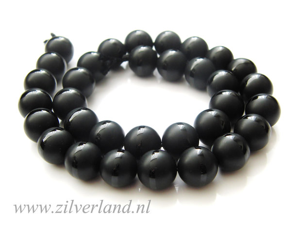 12mm Onyx Kralen- Mat/Glad