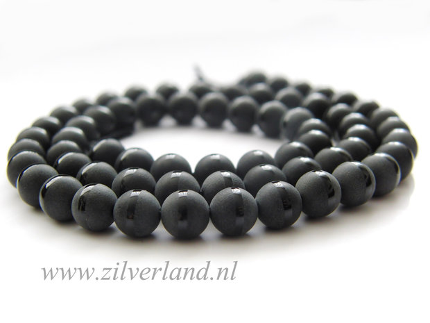 6mm Onyx Edelstenen Kralen- Mat/Glad