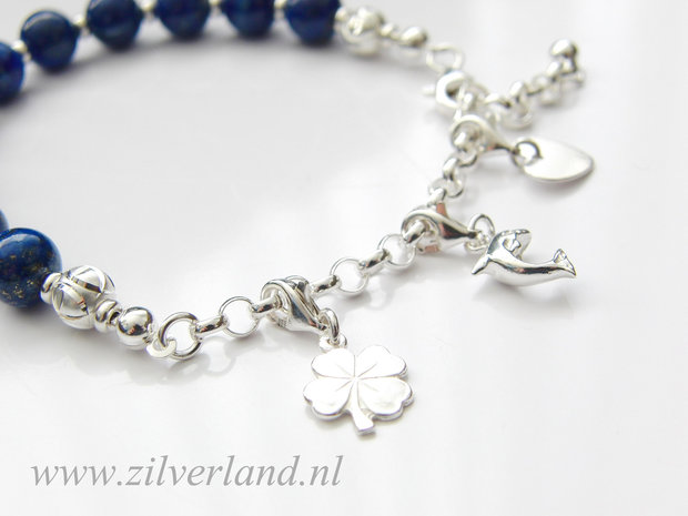 Sterling Zilveren Armband met Lapis Lazuli
