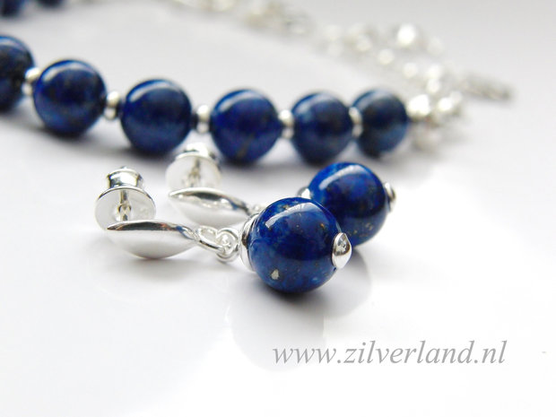 Sterling Zilveren Oorstekers met Lapis Lazuli