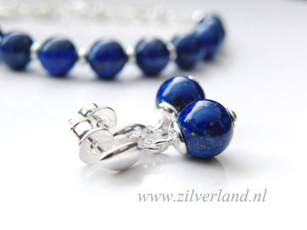 Sterling Zilveren Oorstekers met Lapis Lazuli