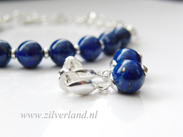 Sterling Zilveren Oorstekers met Lapis Lazuli