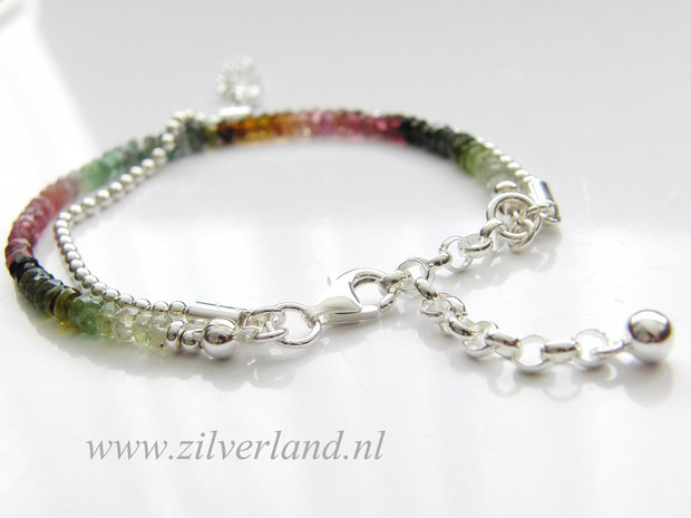 Sterling Zilveren Armband met Toermalijn- Kameleon