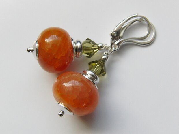 Edelstenen Oorbellen met Agaat "Dragon Veins"