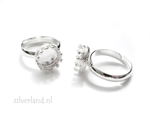 Sterling Zilveren Ring- Kroon
