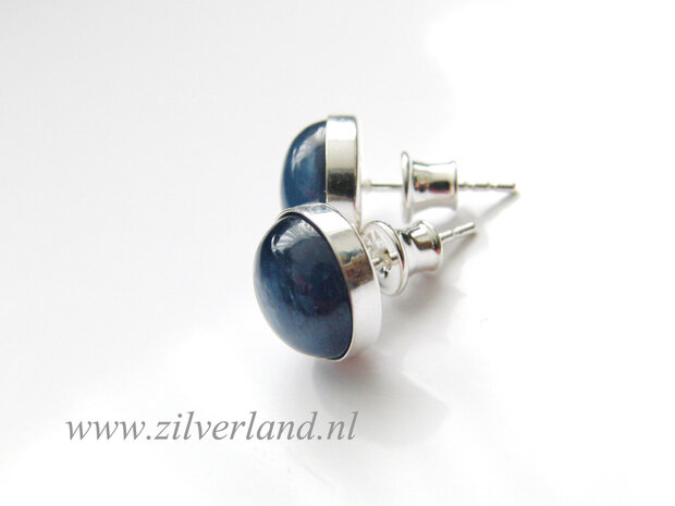 Sterling Zilveren Oorstekers met Kyaniet
