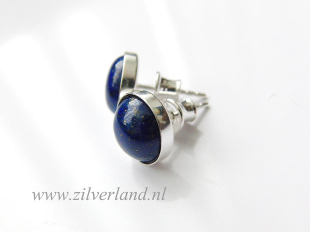 Sterling Zilveren Oorstekers met Lapis Lazuli