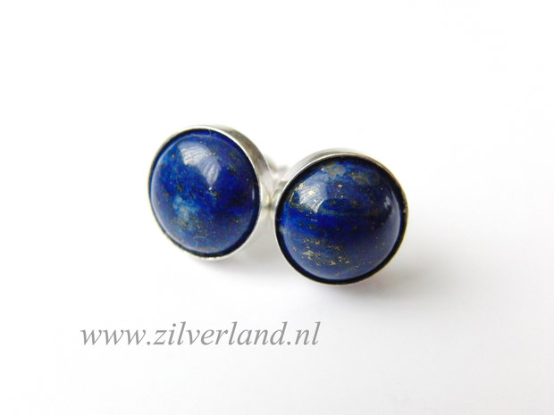 Sterling Zilveren Oorstekers met Lapis Lazuli