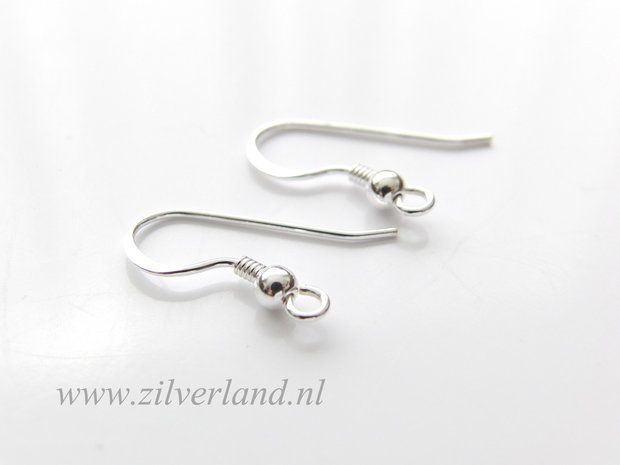 Sterling Zilveren Oorbelhaken met Balletje