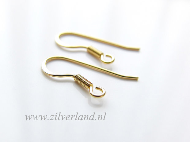 Sterling Zilveren Oorbelhaakjes- Verguld