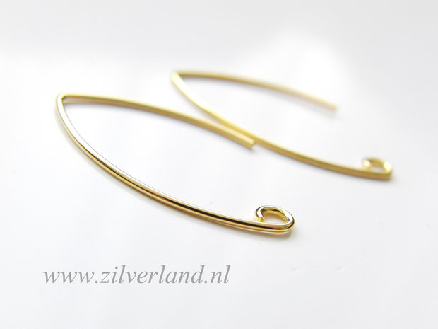 Sterling Zilveren Oorbelhaken- Verguld