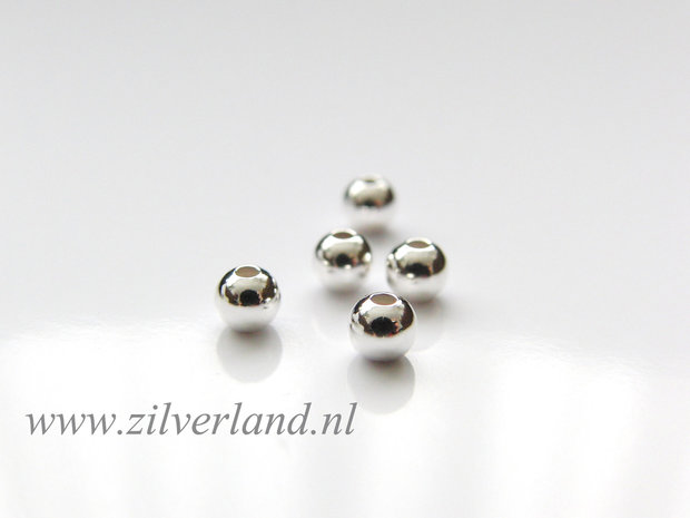 50 Stuks 4mm Sterling Zilveren Kralen