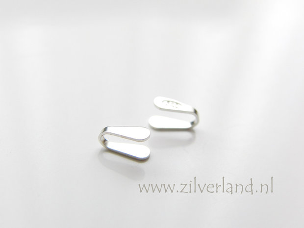 10 Stuks 2mm Sterling Zilveren Eindstuk