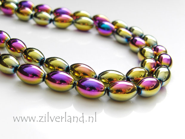 12x8mm Titanium Hematiet Kralen