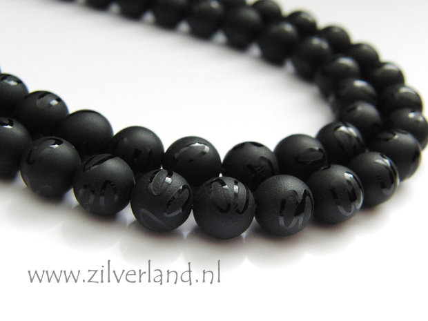 8mm Onyx Kralen- Mat/Glad
