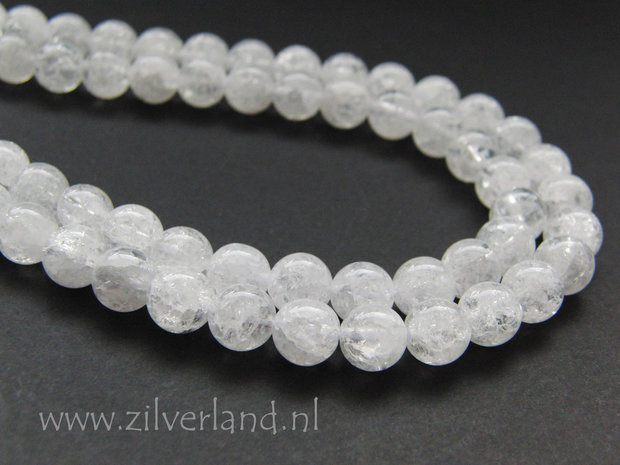 8mm Bergkristal Kralen/ Snowflake