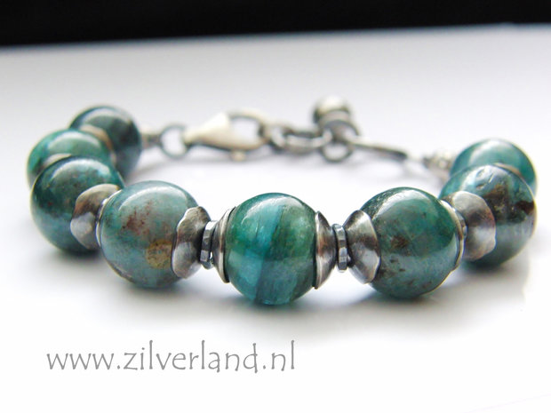- Handgemaakte Zilveren Armband met Kyaniet