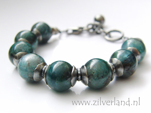 - Handgemaakte Zilveren Armband met Kyaniet