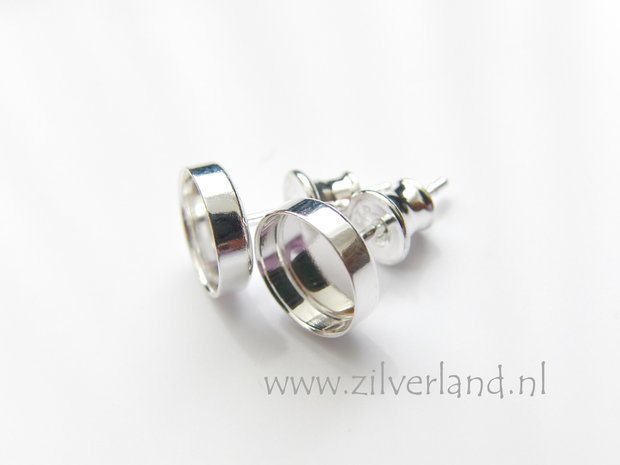 8mm Sterling Zilveren Oorstekers