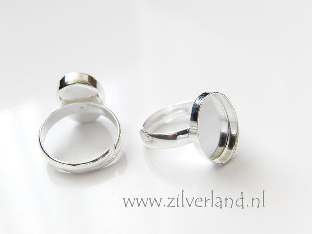 Sterling Zilveren Ring voor UV Hars/Resin of Cabochons- Ovaal