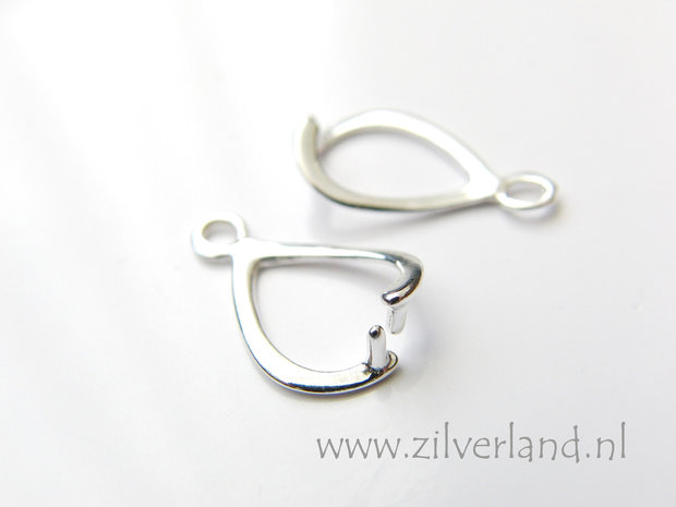 2 Stuks Sterling Zilveren Hangerklem