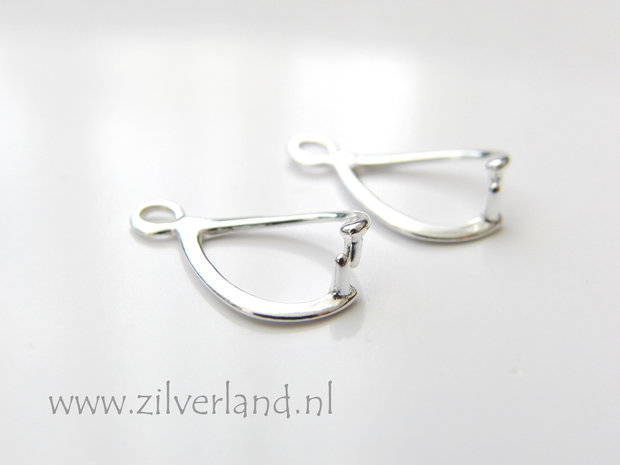 2 Stuks Sterling Zilveren Hangerklem