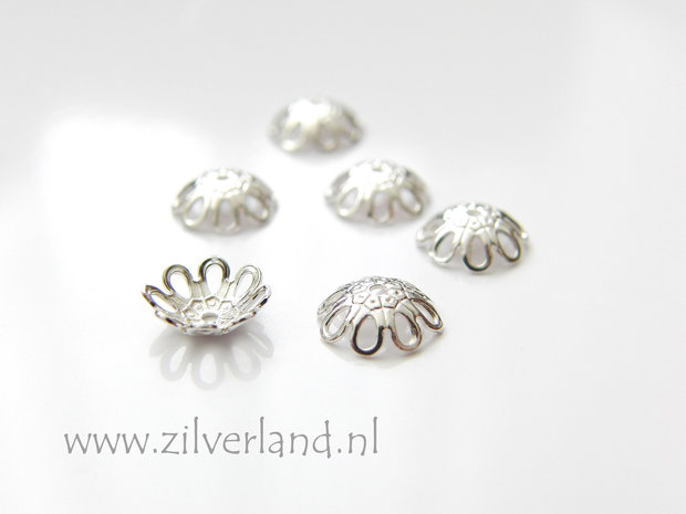 10 Stuks Kralenkapjes 7,5mm, Bloem