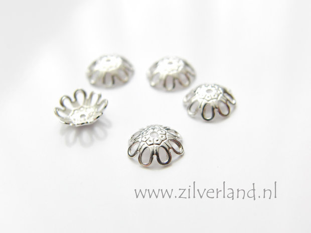 10 Stuks Kralenkapjes 7,5mm, Bloem