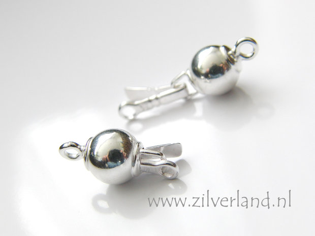 8mm Sterling Zilveren Bakslot