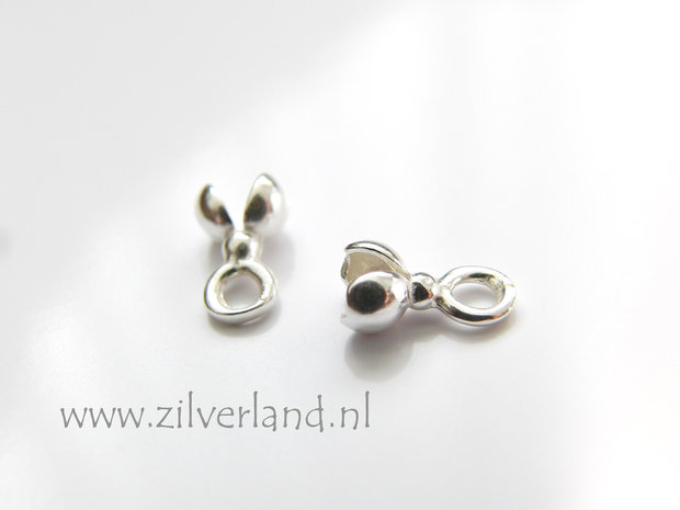 2 Stuks Sterling Zilveren Eindstuk/Klem