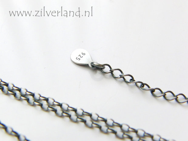 Handgemaakte Zilveren Ketting met Labradoriet en Peridoot