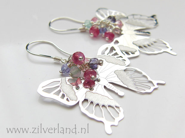 Sterling Zilveren Oorbellen "Vlinders"