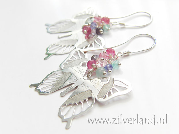 Sterling Zilveren Oorbellen "Vlinders"